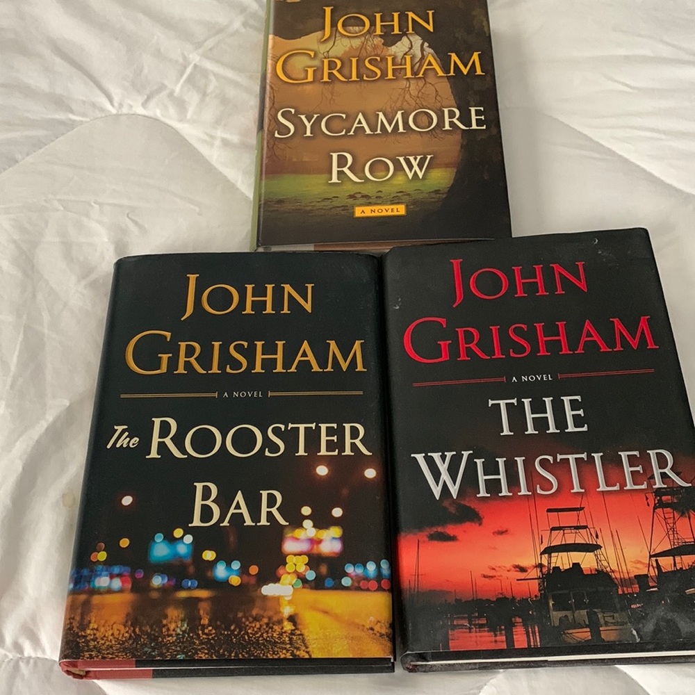 Set of 3 Hardcover John Grisham novels